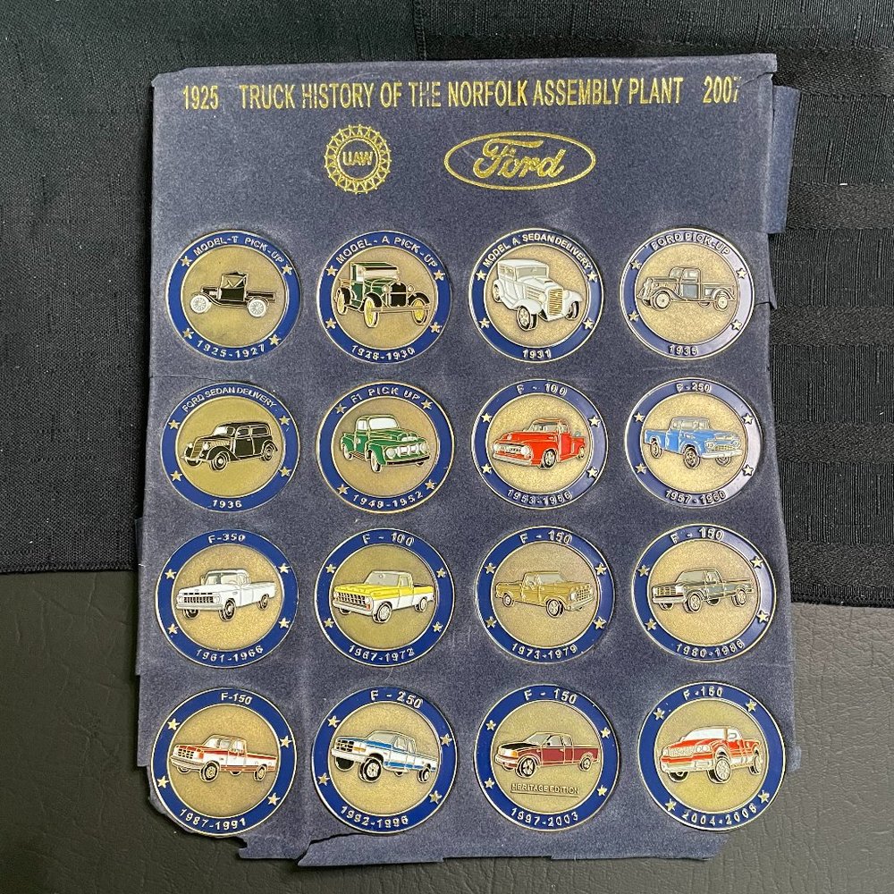2007 Commemorative Coins-Truck History of the Norfolk Assembly Plant Compl Set - Picture 1 of 4